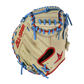 All-Star S7-Elite Pro Travel Fit Catchers Mitt/Glove - Tan/Red/Sky Blue