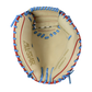 All-Star S7-Elite Pro Travel Fit Catchers Mitt/Glove - Tan/Red/Sky Blue