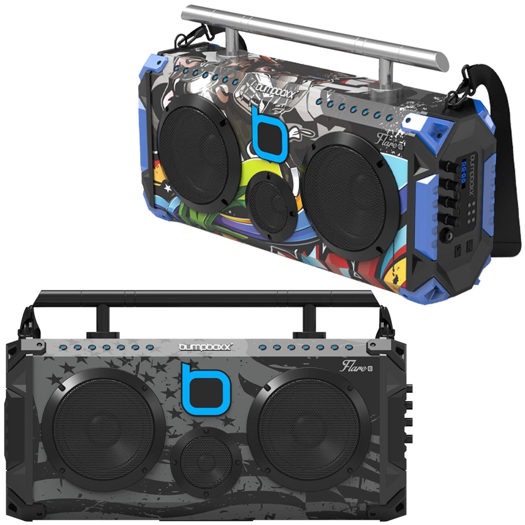 CUSTOM BUMPBOXX FLARE6 BLUETOOTH BOOMBOX – Primary View | Smash It Sports | This, Explore, Flare6