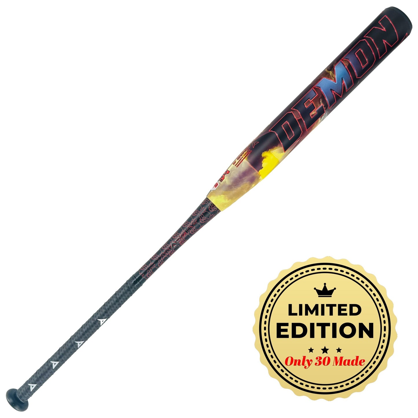 2025 Anarchy Demon Black Limited Edition End Load USA/ASA Slowpitch Softball Bat ASPDMNBL25A – Product View | Smash It Sports