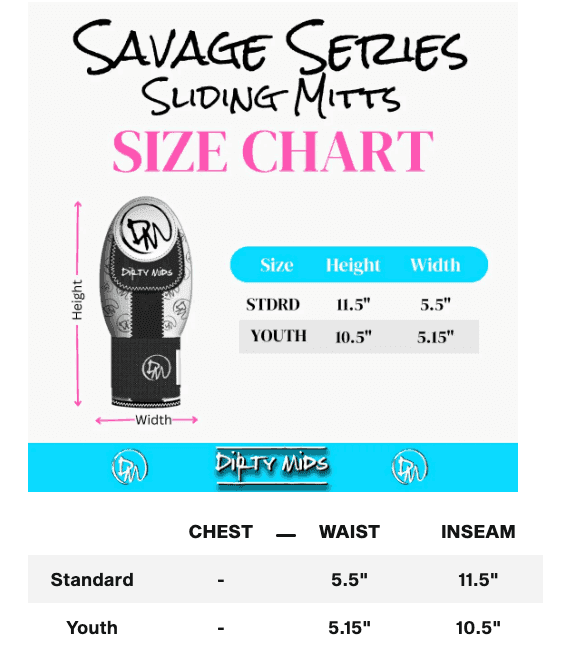 Dirty Mids Savage Series Sliding Mitts - The Icon - Smash It Sports