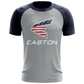 Easton EVO-Tech Short Sleeve Shirt - Grey/Navy Merica Logo – Specs Overview | Smash It Sports | Your, EVO-Tech, Made