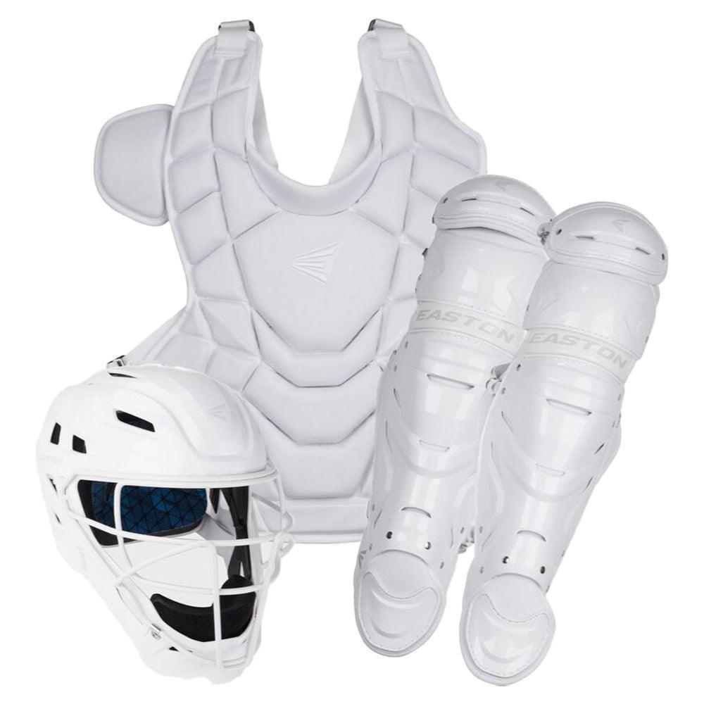 Easton Exclusive Gametime Catcher's Box Set (Intermediate) - White Out – Product View | Smash It Sports | abs, foam, cage