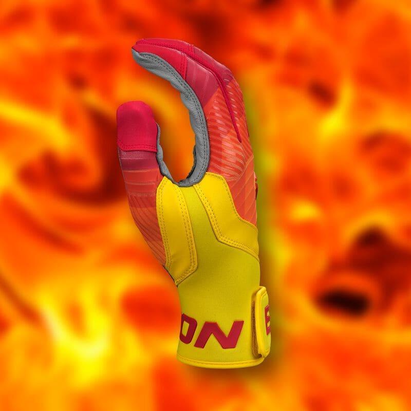 Easton Walk-Off Ethos Baseball Batting Gloves - Fire – Product View | Smash It Sports | leather, pro
