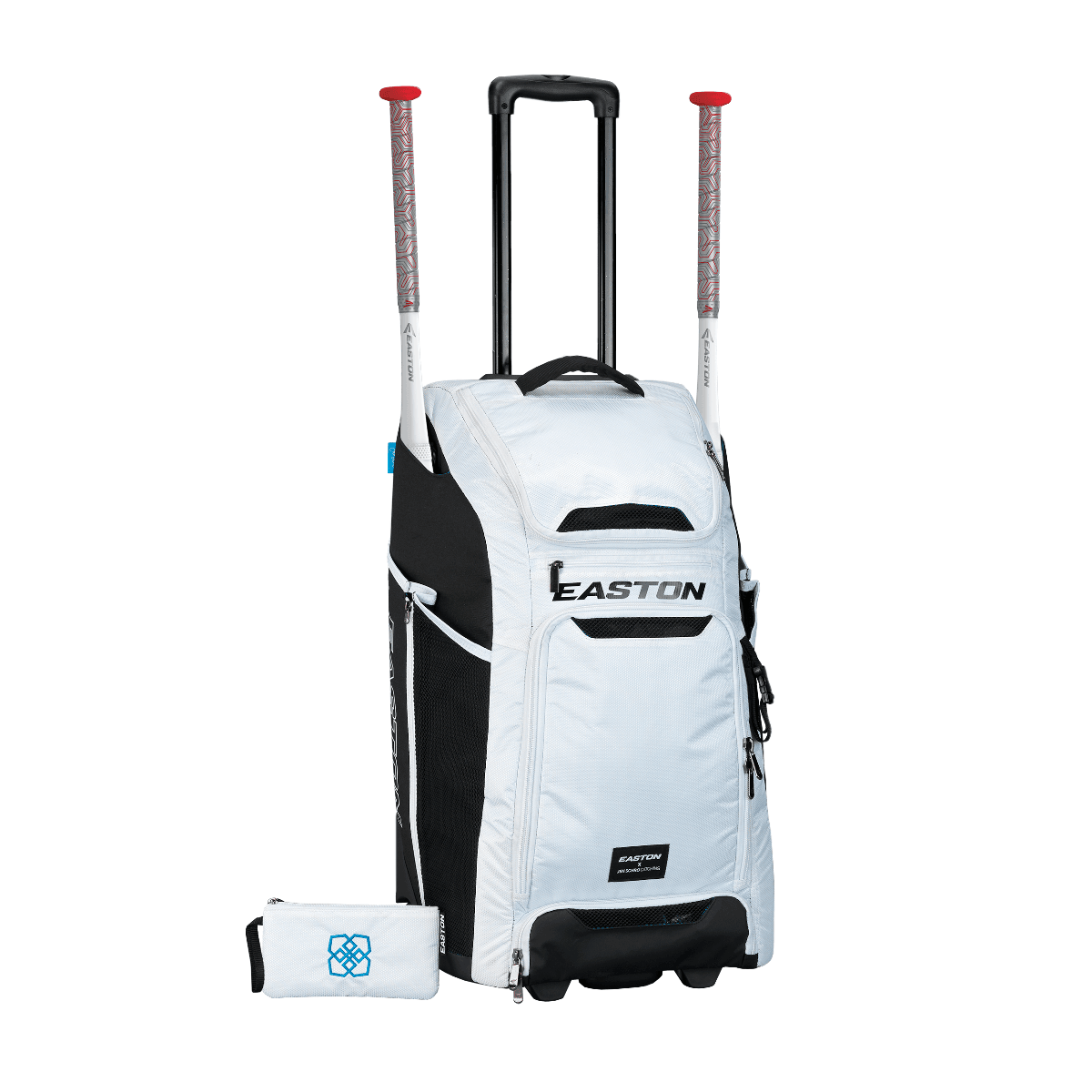 Easton Wheeled Catcher's Bag (White) - A159058WH – Specs Overview | Smash It Sports | Easton, Catchers Wheeled, Featuring