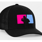 Fat Guy BP Fitted Hat - 404M (Black/Pink/Carolina) - Smash It Sports