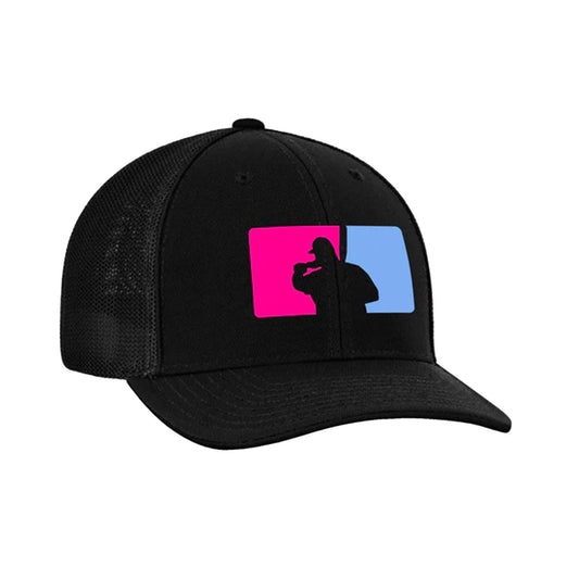 Fat Guy BP Fitted Hat - 404M (Black/Pink/Carolina) - Smash It Sports
