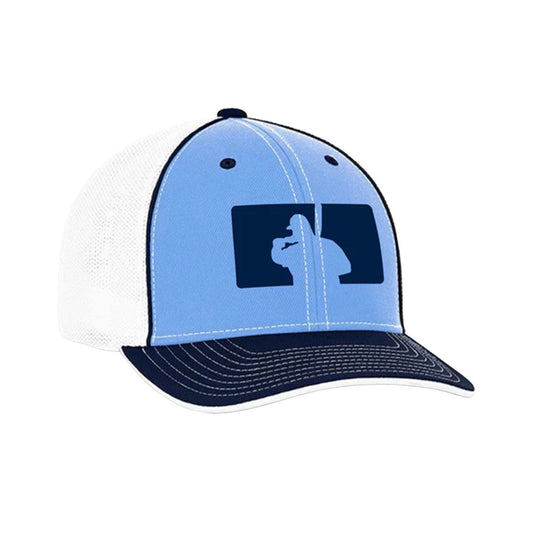 Fat Guy BP Fitted Hat - 404M (Carolina/Navy/White) - Smash It Sports