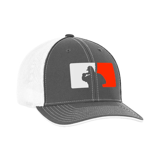 Fat Guy BP Fitted Hat - 404M (Grey/White/Orange) - Smash It Sports