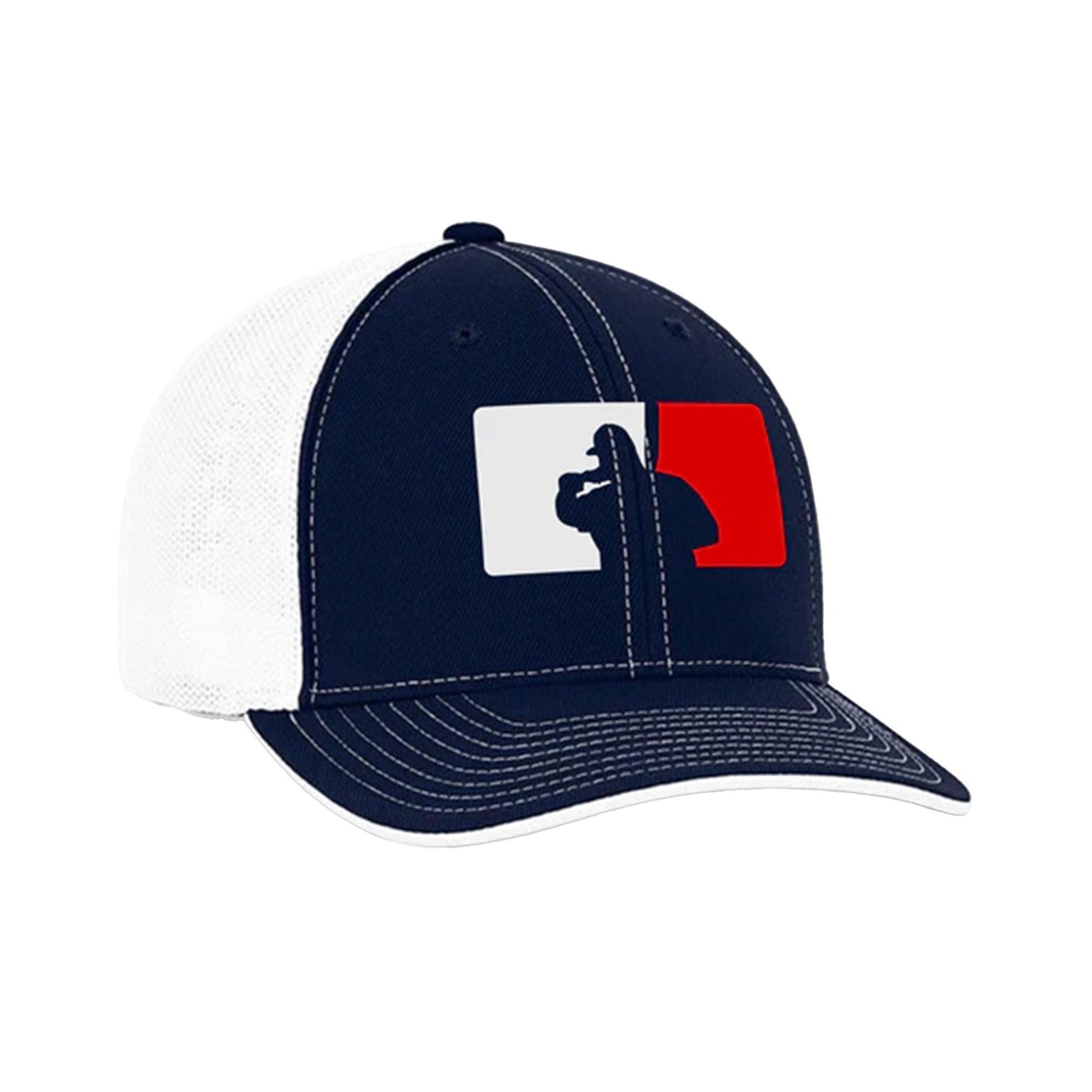 Fat Guy BP Fitted Hat - 404M (Navy/White/Red) - Smash It Sports