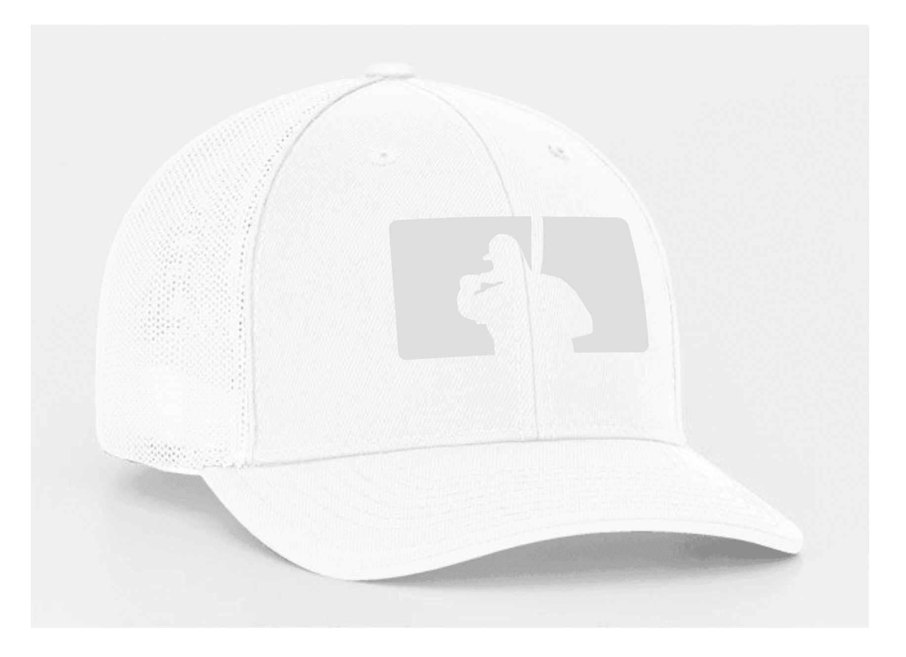 Fat Guy BP Fitted Hat - 404M (White/Gray) - Smash It Sports
