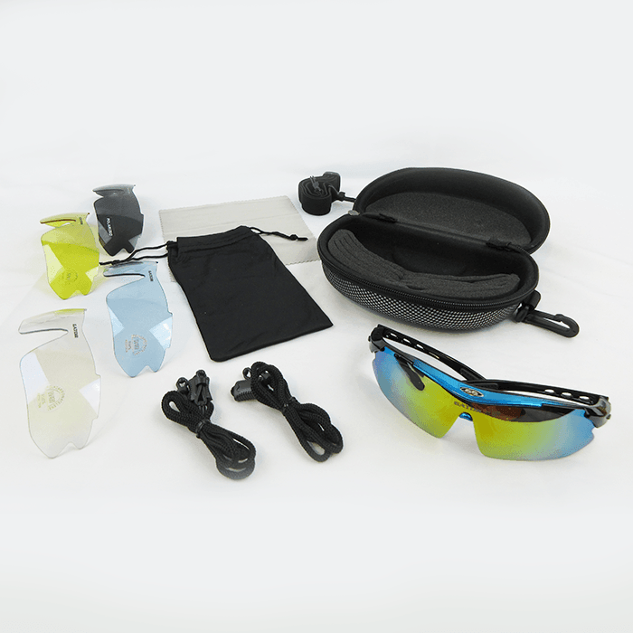 Gator Gear Multi-Lens Sunglasses Kit - Blue/Black (w/ Prescription Lens Insert) – Specs Overview | Smash It Sports