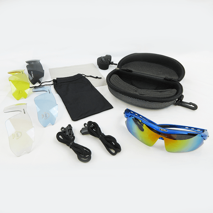 Gator Gear Multi-Lens Sunglasses Kit - Dark Blue (w/ Prescription Lens Insert) – Specs Overview | Smash It Sports