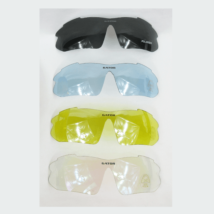 Gator Gear Multi-Lens Sunglasses Kit - Red (w/ Prescription Lens Insert) – Specs Overview | Smash It Sports
