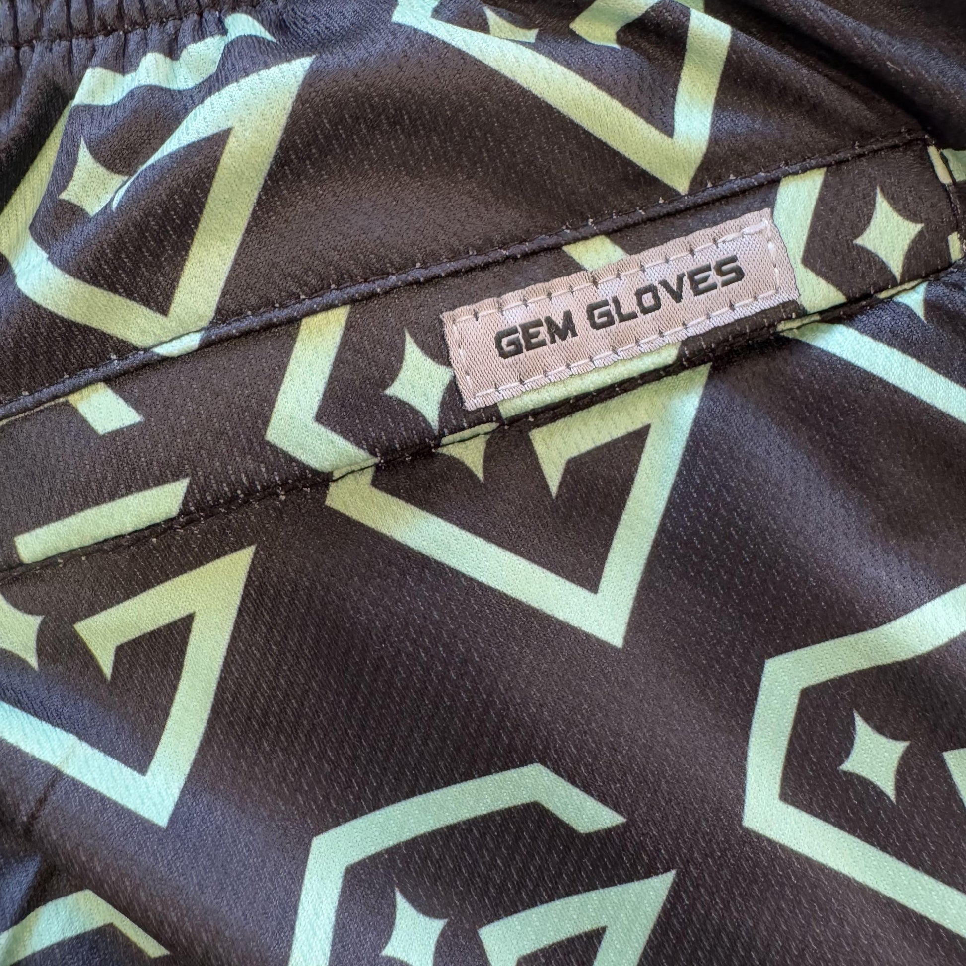 Gem Gloves Mesh Shorts - No Pressure No Diamonds - Black/Mint - Smash It Sports