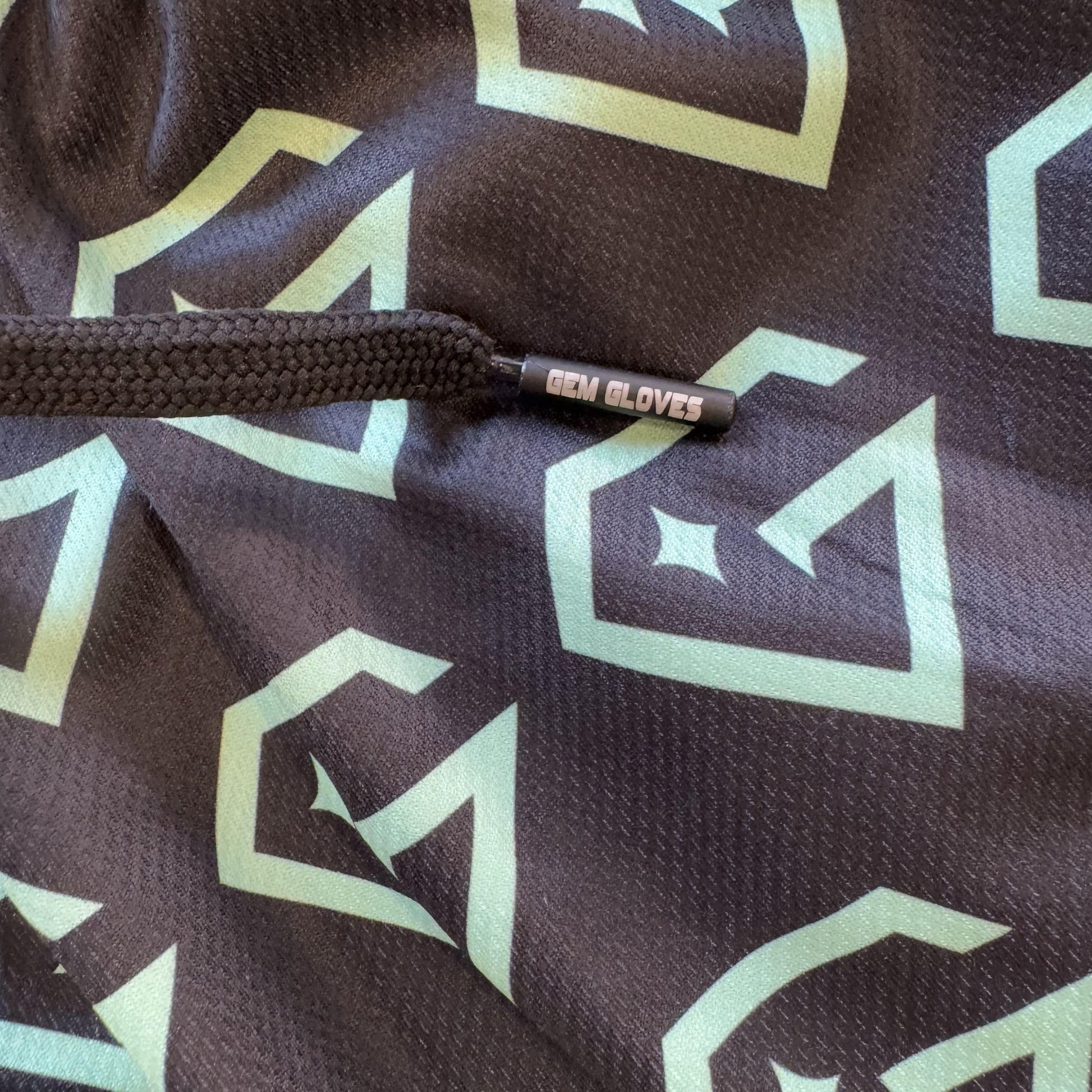 Gem Gloves Mesh Shorts - No Pressure No Diamonds - Black/Mint - Smash It Sports