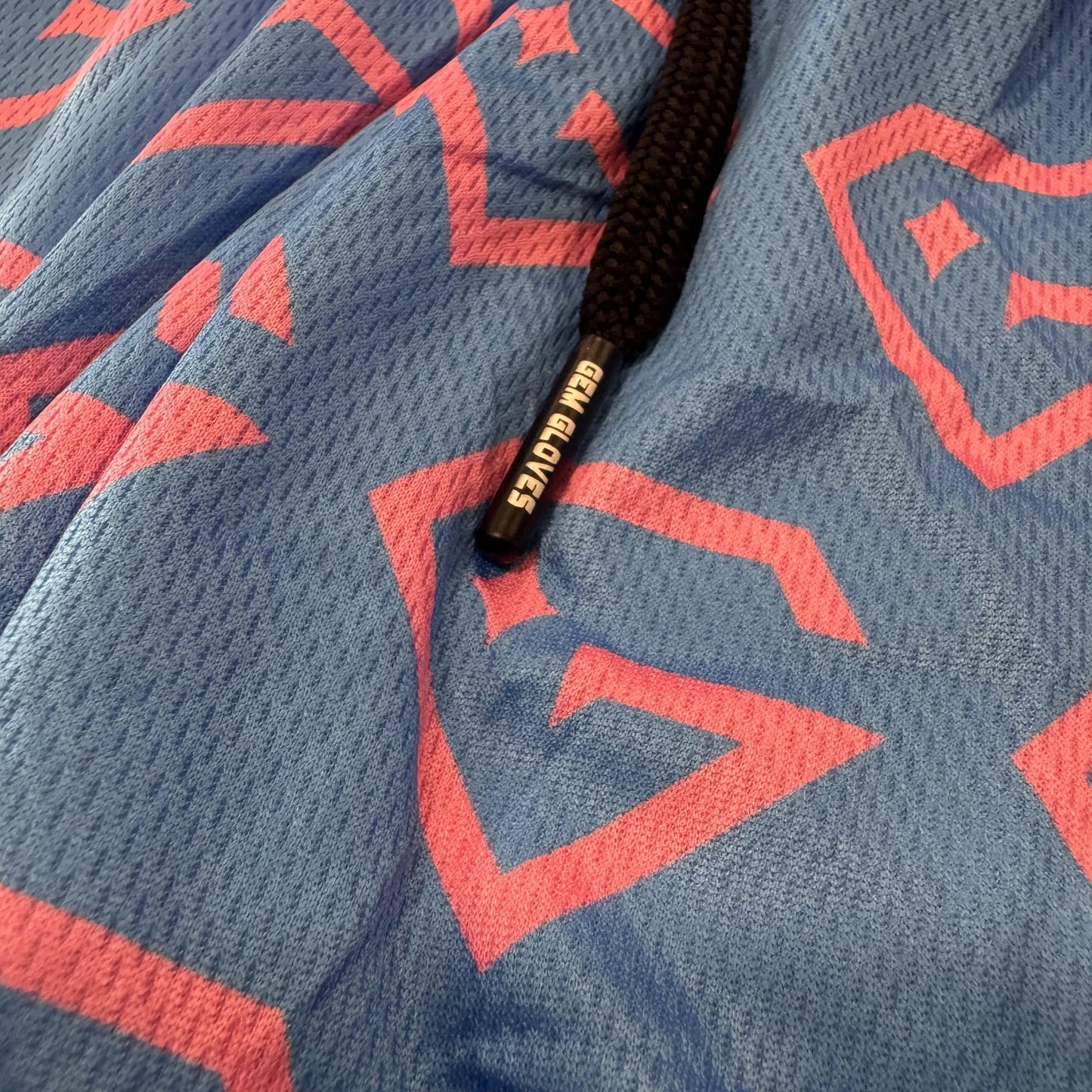 Gem Gloves Mesh Shorts - No Pressure No Diamonds - Carolina/Pink - Smash It Sports