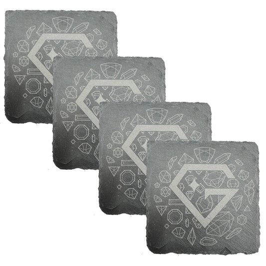 Gem Gloves Slate Coasters (4-Pack) - Smash It Sports