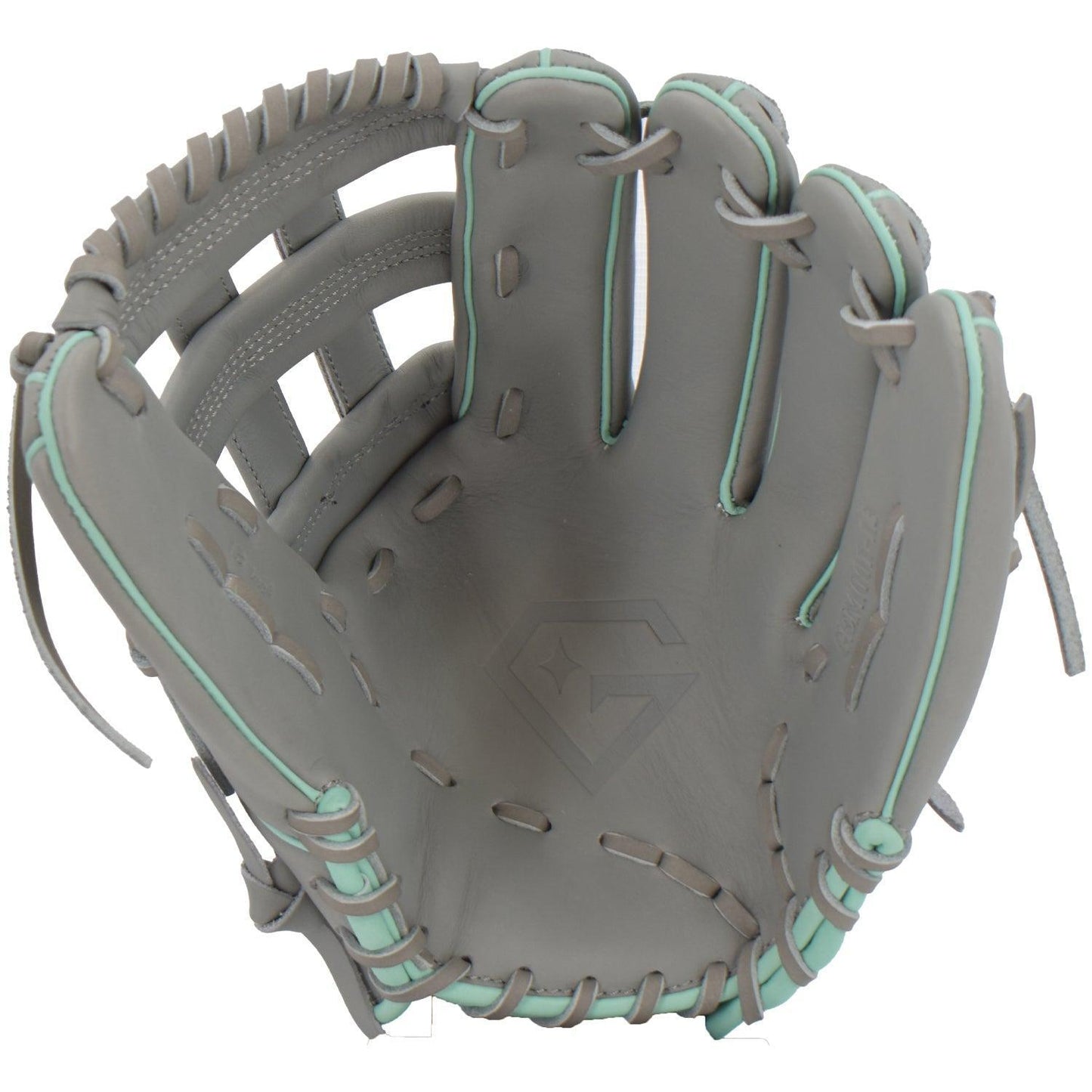 Gem Gloves Softball Fielding Glove - GEM001 (Grey/Mint) - Smash It Sports
