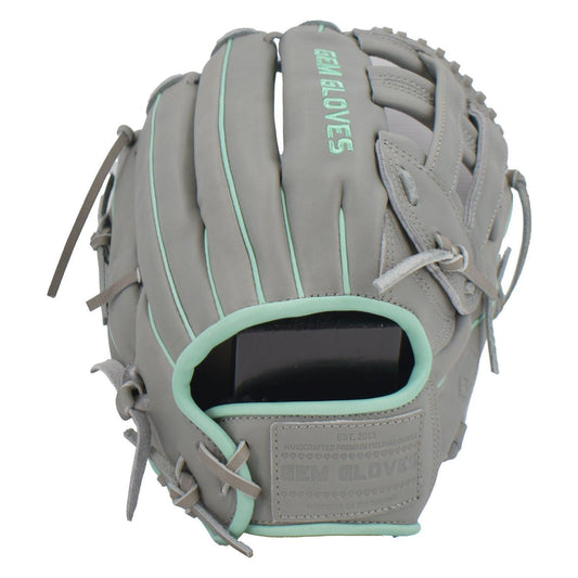 Gem Gloves Softball Fielding Glove - GEM001 (Grey/Mint) - Smash It Sports