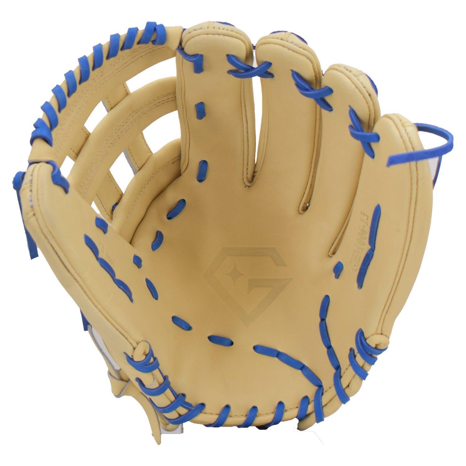 Gem Gloves Softball Fielding Glove - GEM006 (Tan/Royal) - Smash It Sports