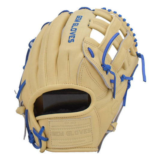 Gem Gloves Softball Fielding Glove - GEM006 (Tan/Royal) - Smash It Sports
