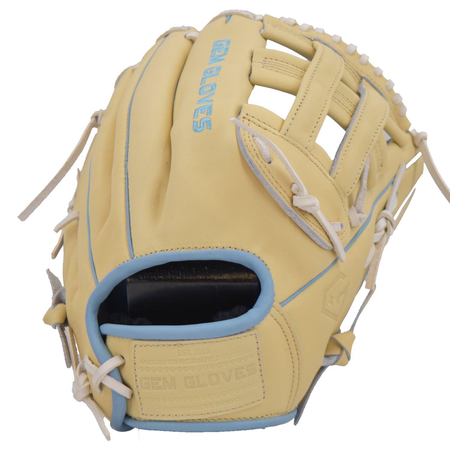 Gem Gloves Softball Fielding Glove - GEM008 (Tan/Carolina) - Smash It Sports