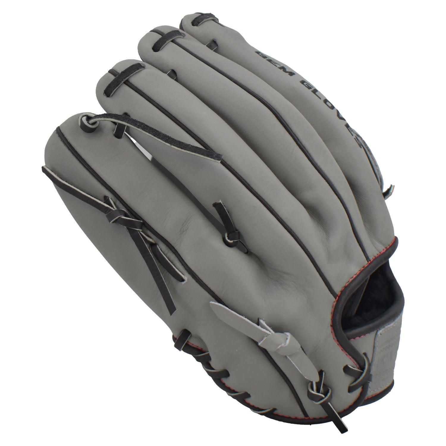 Gem Gloves Softball Fielding Glove - GEM009 Charcoal/Black/Red - Smash It Sports