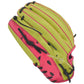 Gem Gloves Softball Fielding Glove - GEM011 (Neon Lemon/Pink) - Smash It Sports
