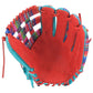 Gem Gloves Softball Fielding Glove - GEM015 (Metallic Aqua/Red) - Smash It Sports