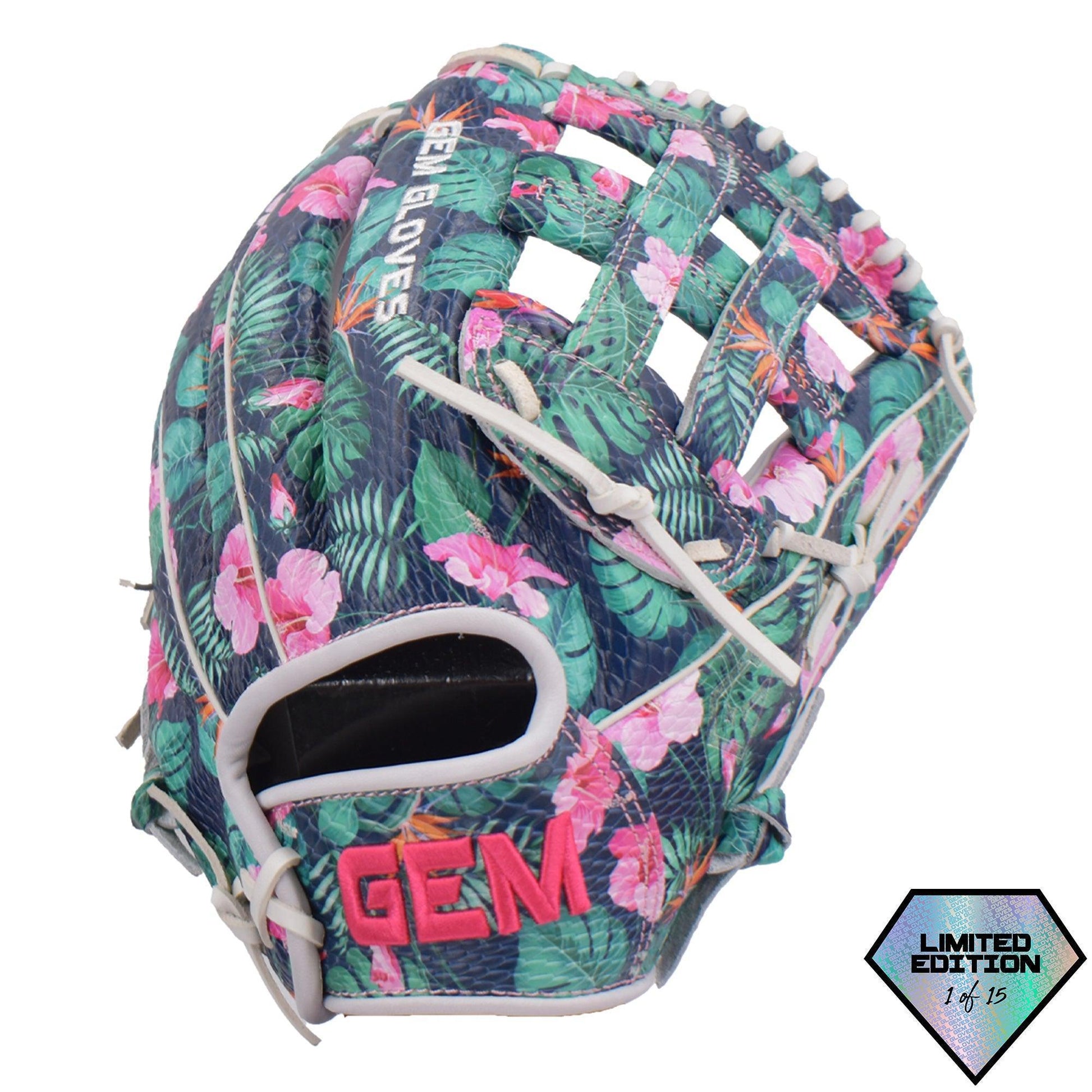 Gem Gloves Softball Fielding Glove - GEM036 Luau – Product View | Smash It Sports | leather, kip, pro