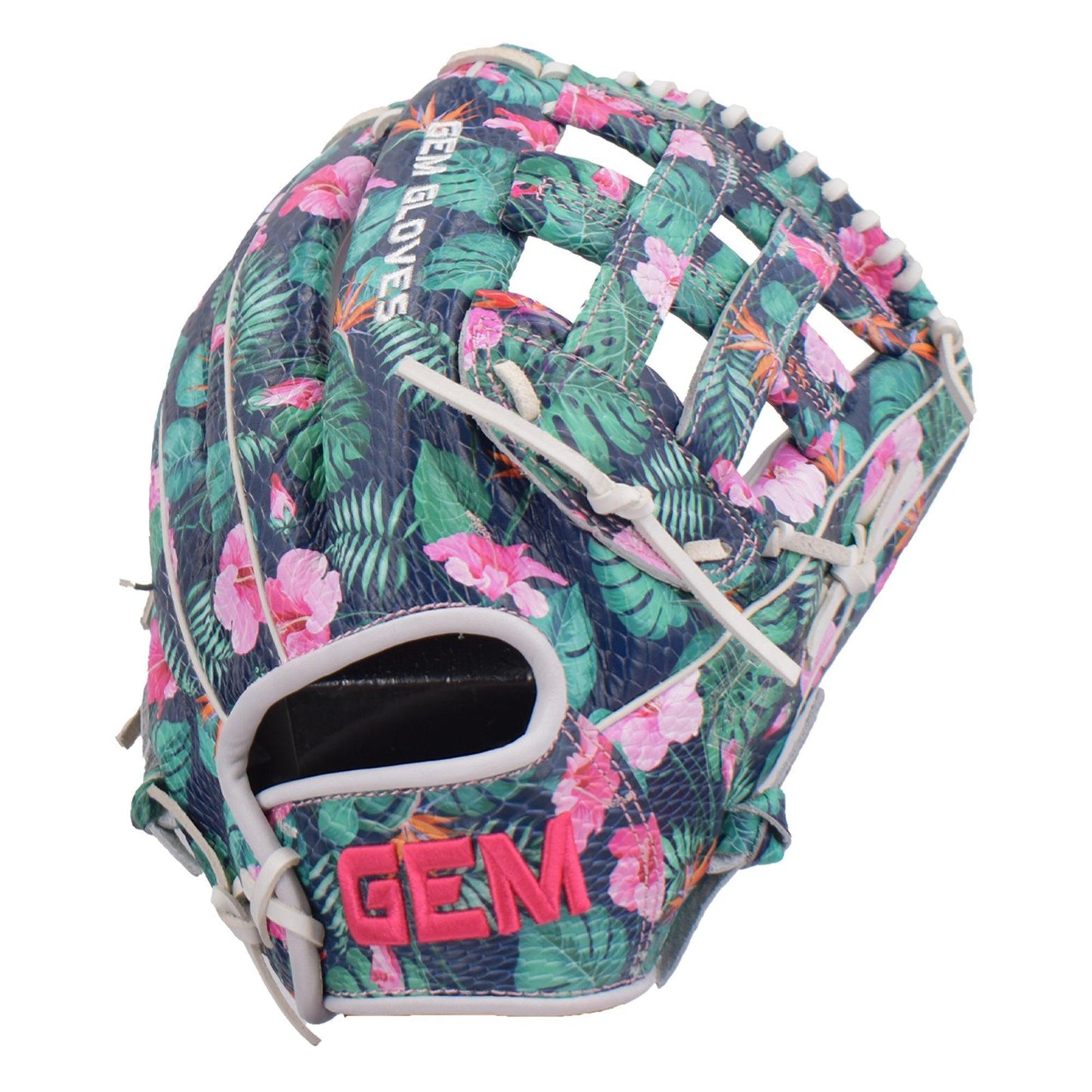 Gem Gloves Softball Fielding Glove - GEM036 Luau – Product View | Smash It Sports | leather, kip, pro