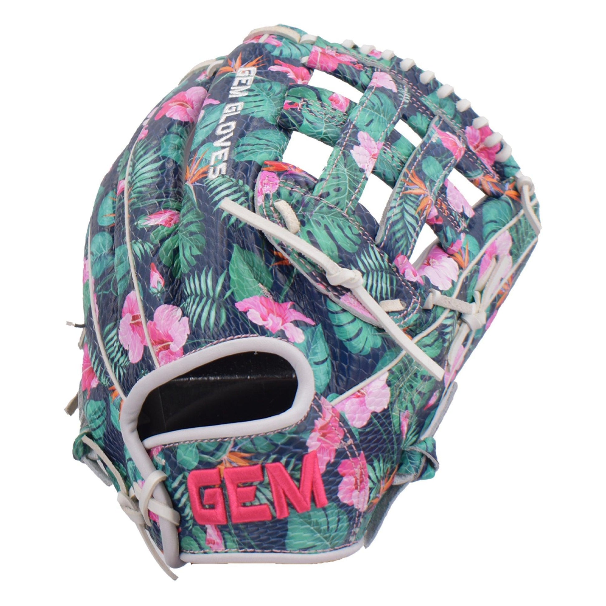 Gem Gloves Softball Fielding Glove - GEM036 Luau – Product View | Smash It Sports | leather, kip, pro