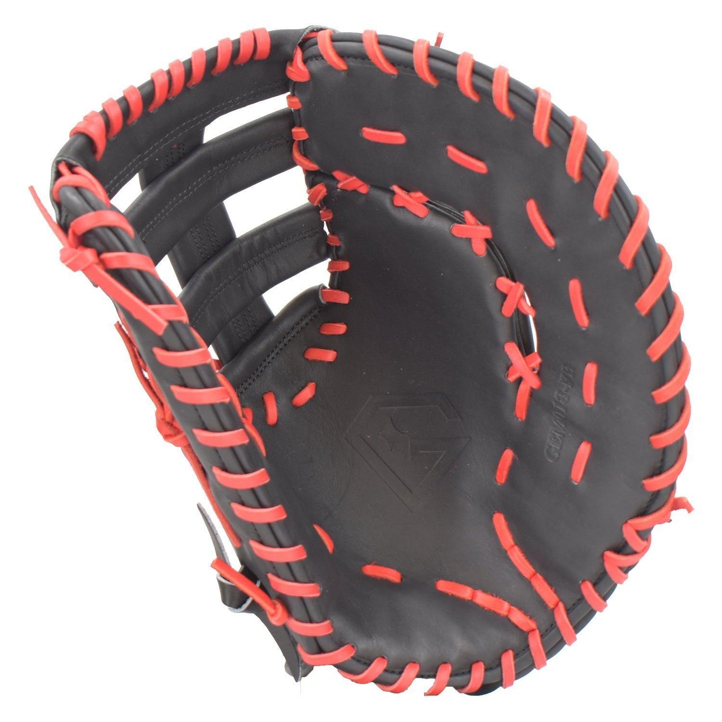 Gem Gloves Softball First Base Mitt/Glove - GEM018 (Black/Red) - Smash It Sports