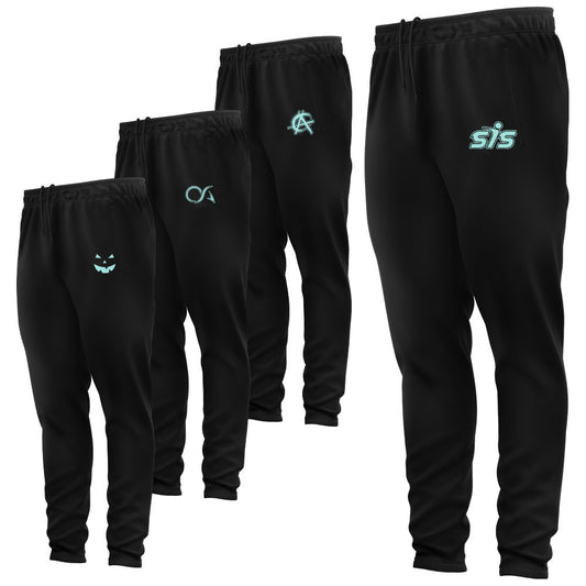 Tech Fleece Men's Jogger -Glow In The Dark Logo - Black (Choose Your Brand)