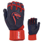 Grindstone Long Cuff Batting Glove - Navy/Red - Smash It Sports