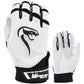 Grindstone Short Cuff Batting Glove - White/Black - Smash It Sports
