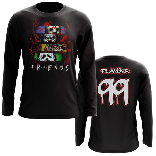 Halloween Friends Long Sleeve Jersey (Customized Buy-In) - Smash It Sports