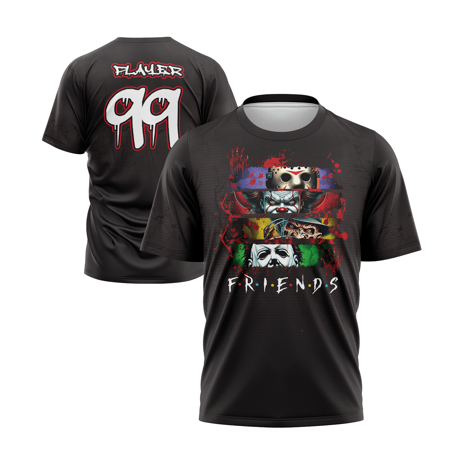 Halloween Friends Short Sleeve Jersey (Customized Buy-In) - Smash It Sports