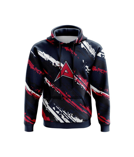 Anarchy Fleece Hoodie - Navy/Red/White - Smash It Sports