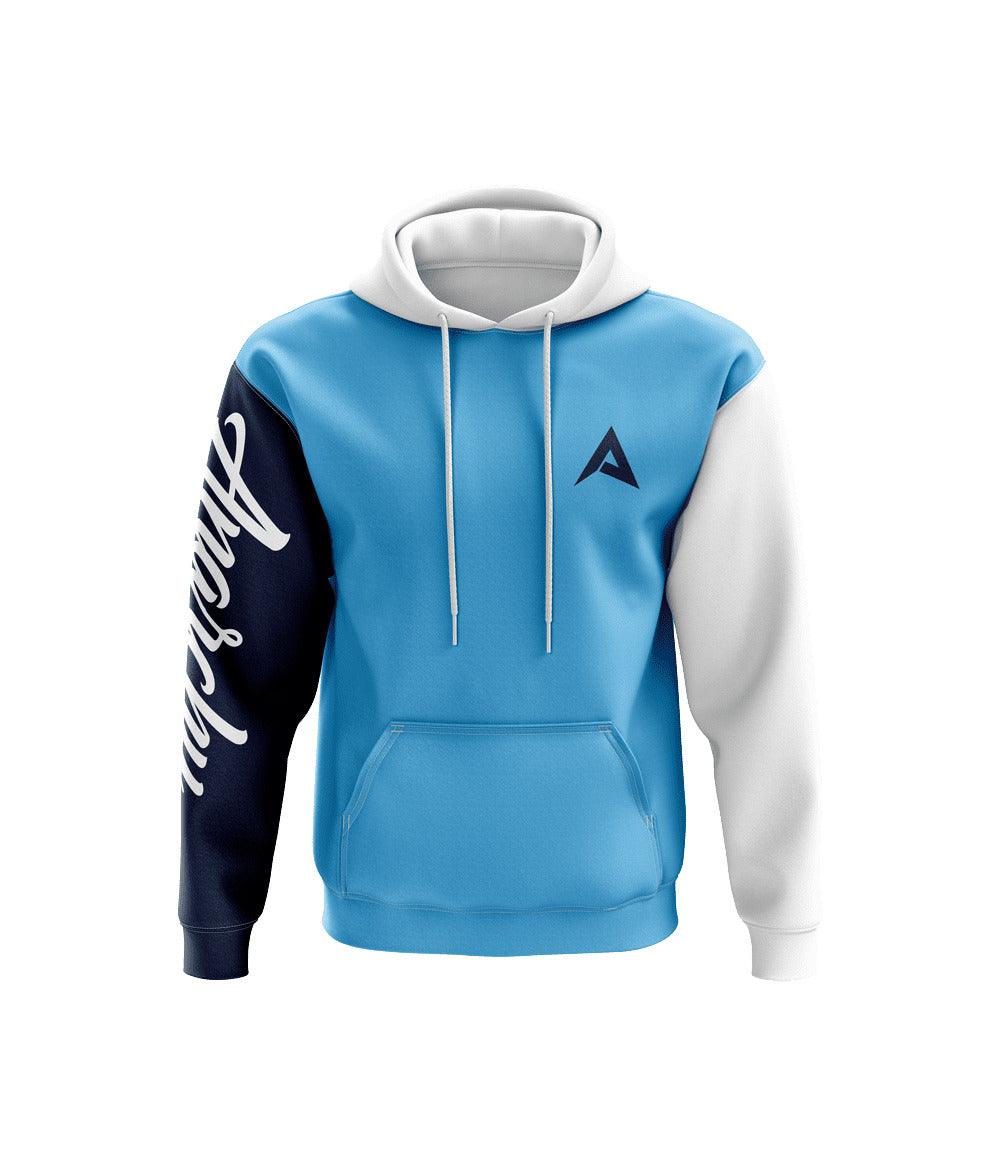 Anarchy Fleece Hoodie - Carolina/White/Navy - Smash It Sports