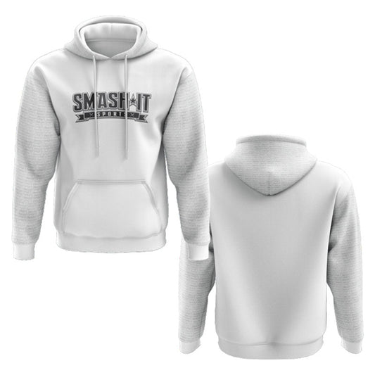 Smash It Sports Fleece Hoodie - Shadow White/Grey