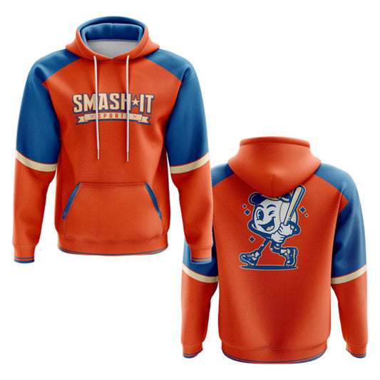 Smash It Sports Fleece Hoodie - Smashie Orange/Royal