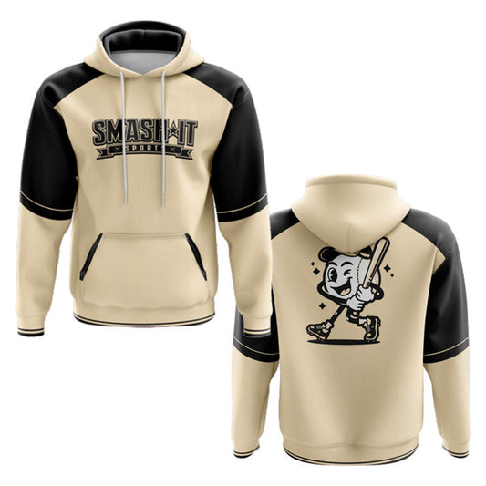 Smash It Sports Fleece Hoodie - Smashie Cream/Black