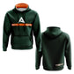 Anarchy Fleece Hoodie - Dark Green/Orange