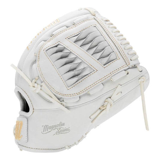 Marucci Magnolia 12.25" Fastpitch Softball Glove - MFGMGM46K6FP-W – Product View | Smash It Sports | leather, steerhide, pro