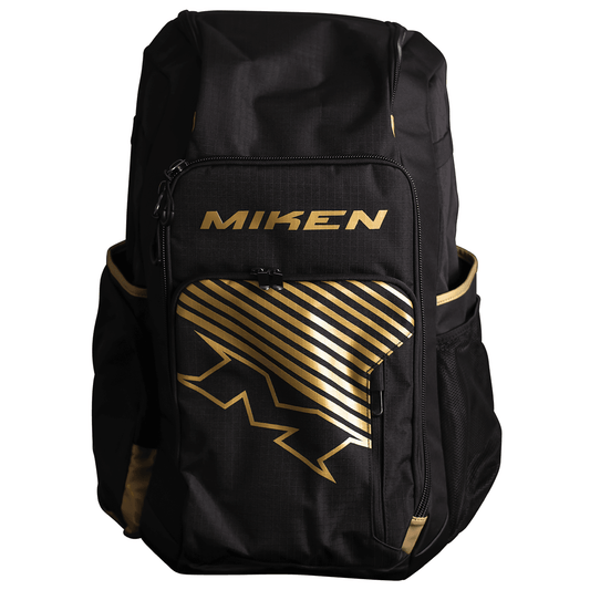 Miken Gold Edition Deluxe Slowpitch Back Pack Bag - M-DLUXBP-BKGO – Specs Overview | Smash It Sports | pro, pocket