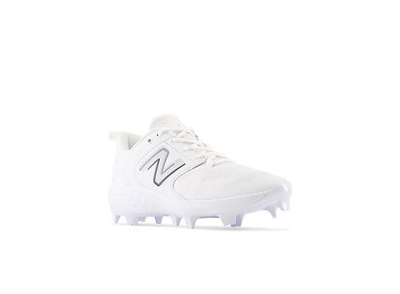 New Balance Men's Fresh Foam 3000 V6 Molded Baseball Cleats - White - PL3000W6 – Third View | Smash It Sports