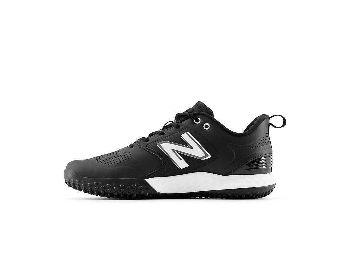 New Balance Men's Fresh Foam 3000 V6 Turf Baseball Shoes - Black with White - T3000SK6 – Second View | Smash It Sports