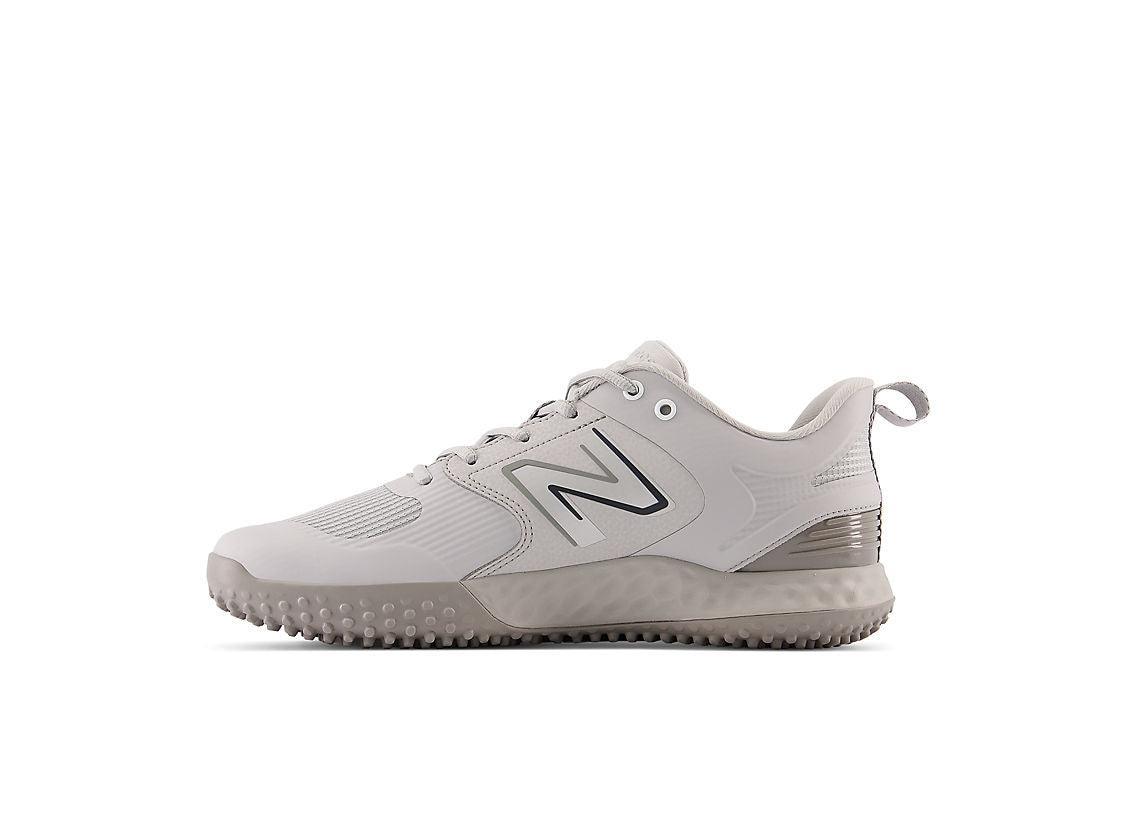 New Balance Men's Fresh Foam 3000 V6 Turf Baseball Shoes - Grey with White - T3000TG6 – Second View | Smash It Sports
